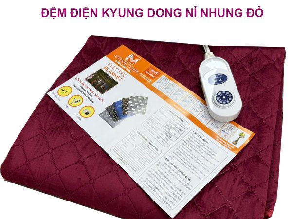 Đệm điện Kyungdong vải nỉ nhung cao cấp