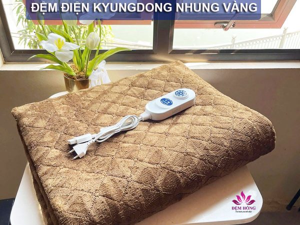 Đệm điện Kyungdong vải nỉ nhung cao cấp