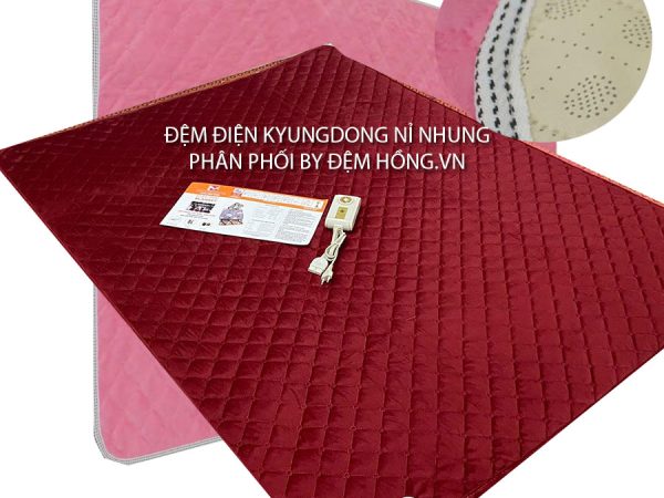 Đệm điện Kyungdong vải nỉ nhung cao cấp